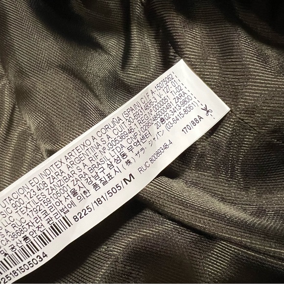 NWT ZARA Military Jacket Embroidered High Neck Coat Green M - Picture 12 of 12